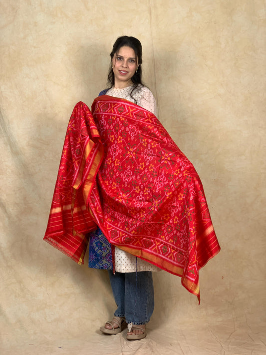 Ikjit | SINGLE IKAT PATOLA SILK DUPPATA