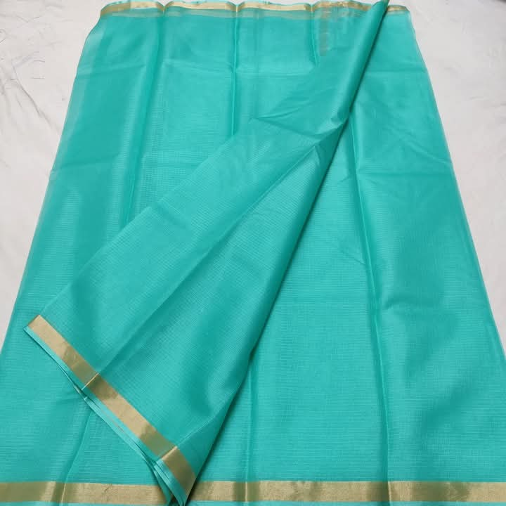 Bluey | Plain Kota Doria Sarees