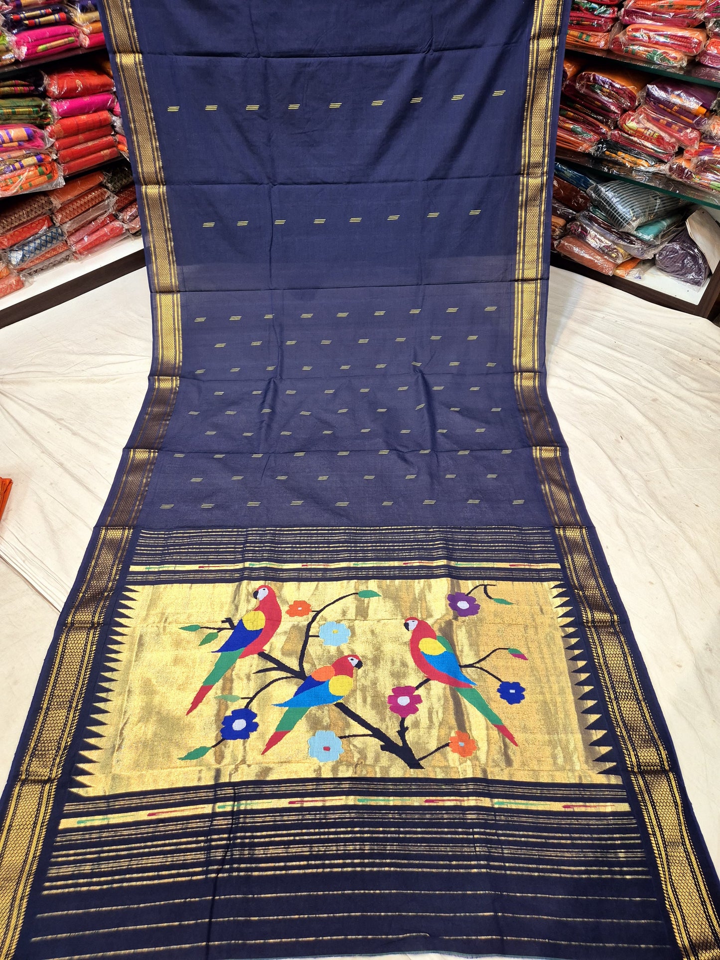 Alisha | Cotton Handloom Paithani Saree