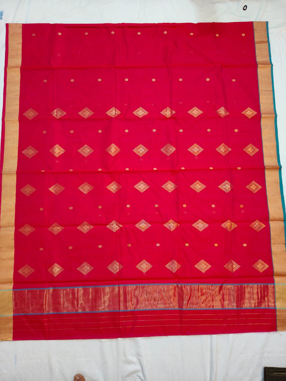 Silk y cotton 
Chanderi
 saree 
