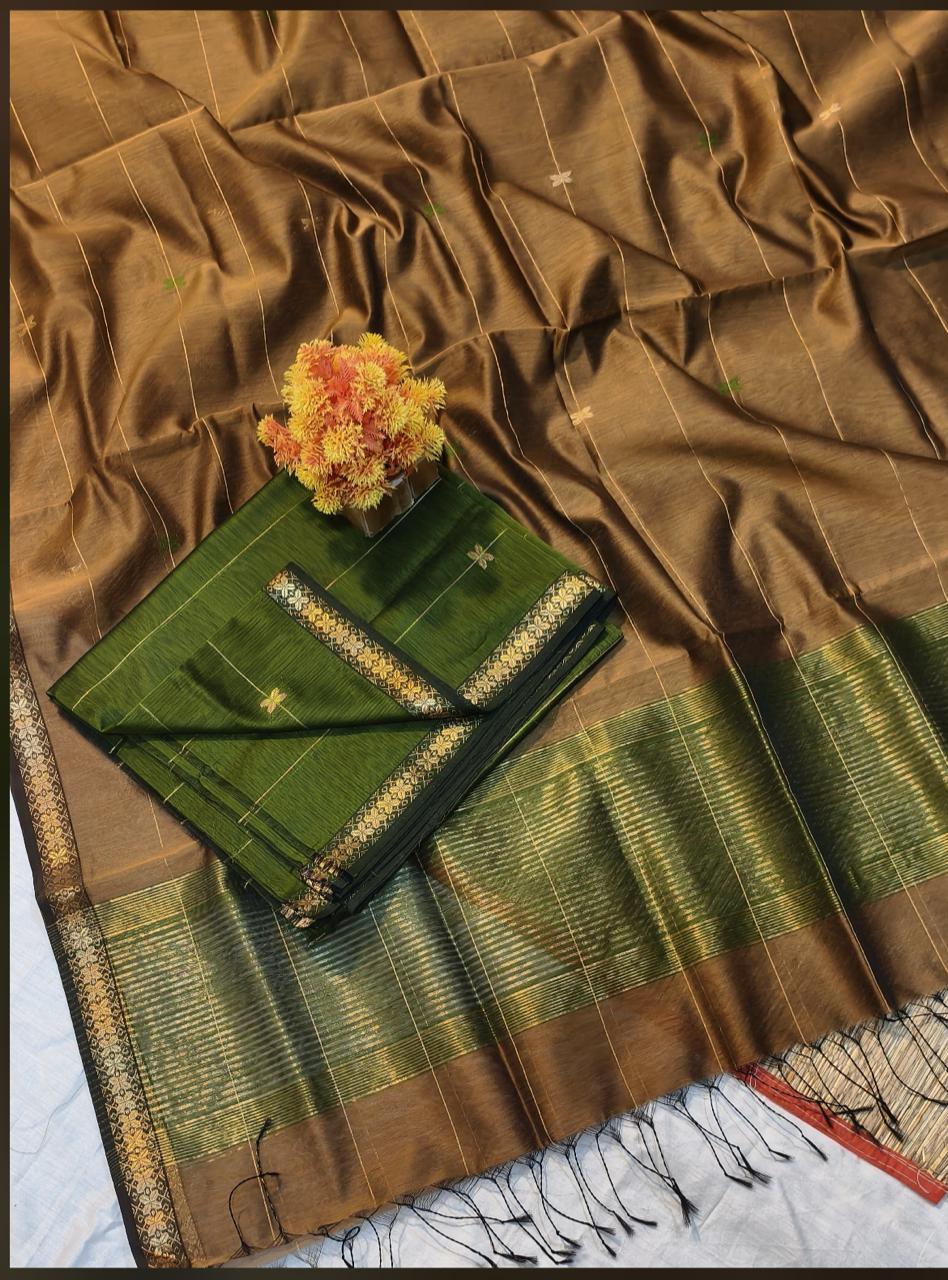 Chhaviita | Maheshwari cotton silk fabric set