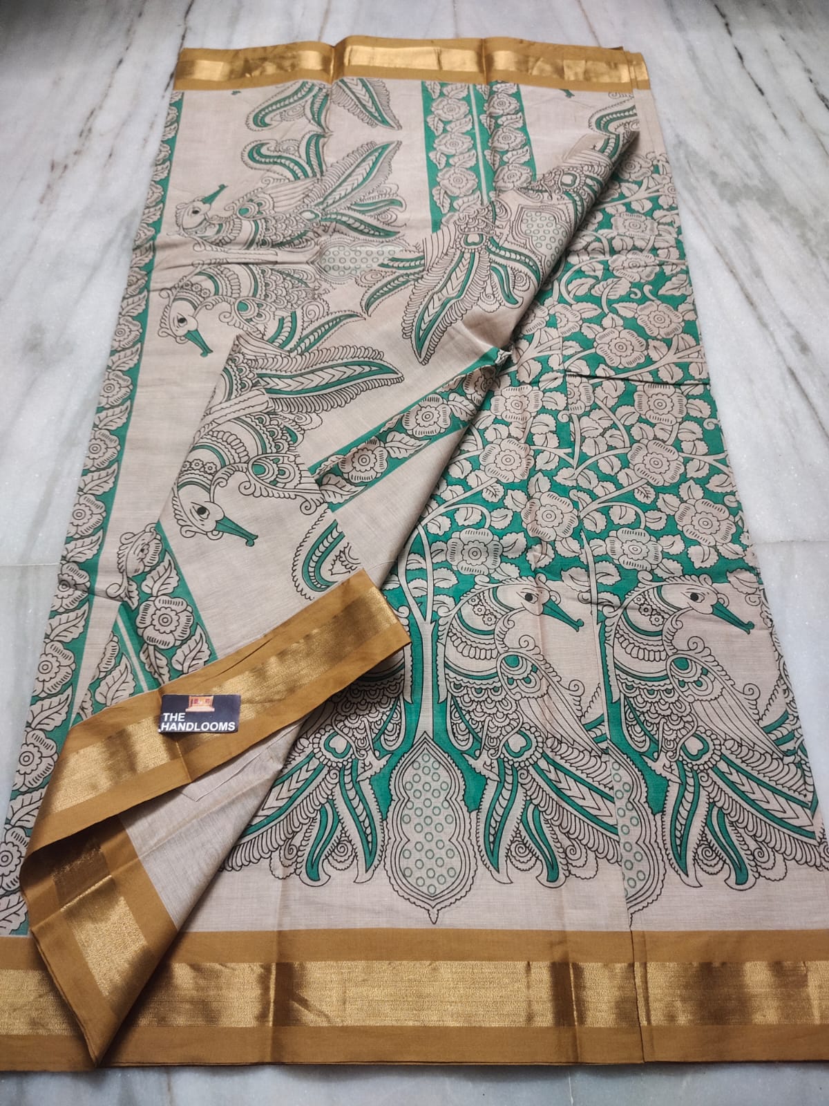 Manquitha | Mangalagiri Screen Printed Saree