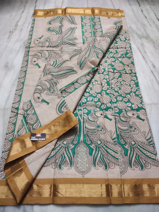 Manquitha | Mangalagiri Screen Printed Saree