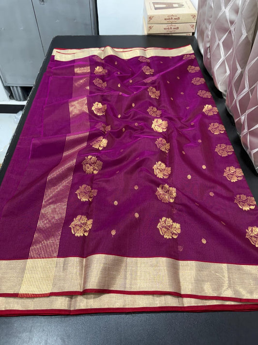 Chandavalli | Cotton Silk Chanderi Saree