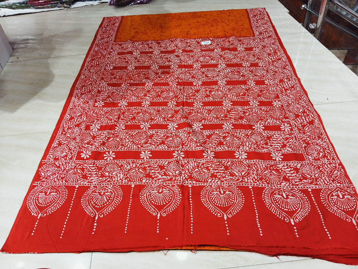 Cotton sorutuli handbatik saree with bp