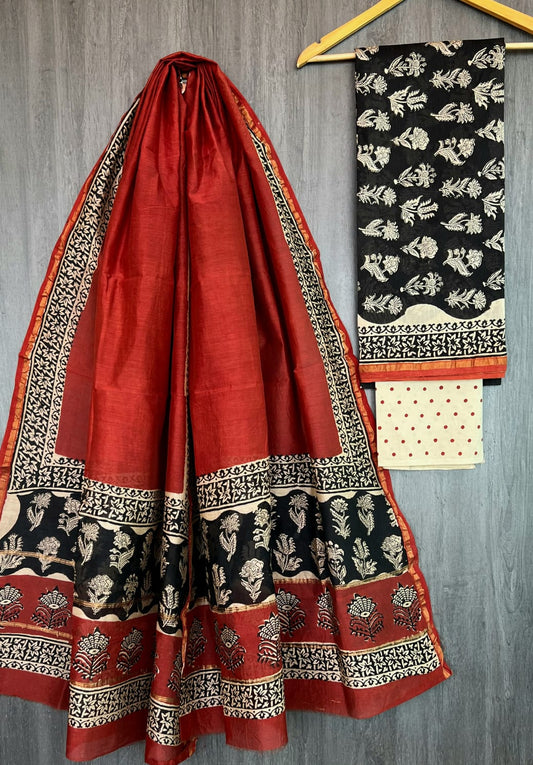 Madhavan | hand block printed chanderi sarees