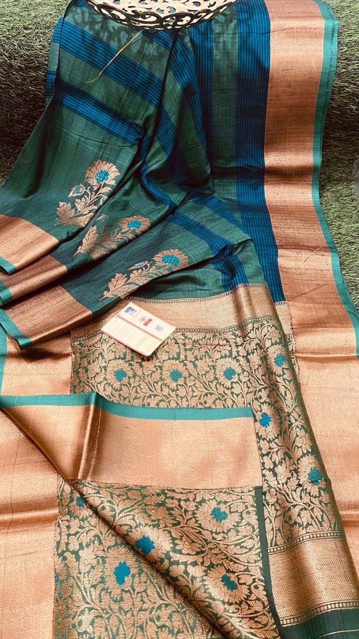 Jaya-tussar-banarasee | Tussar silk Banarasee sarees