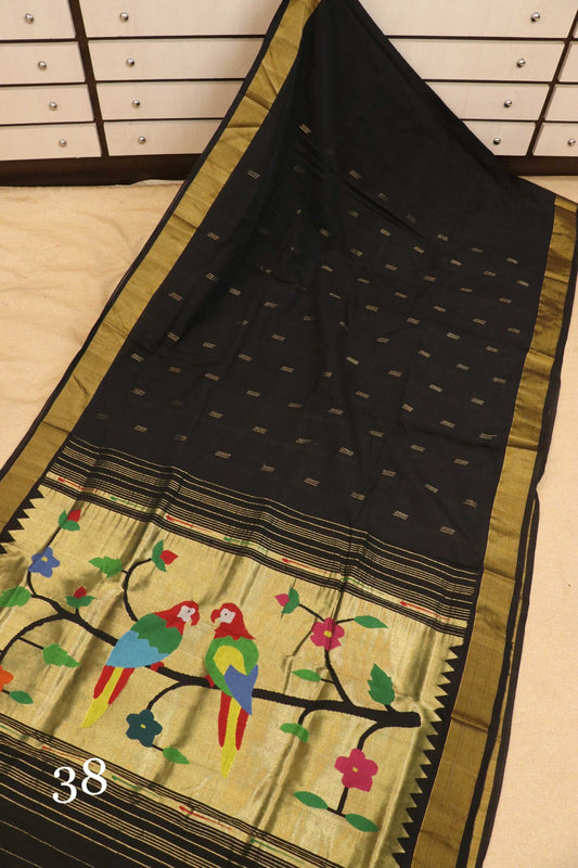 Rivora | Cotton Handloom Paithani Saree
