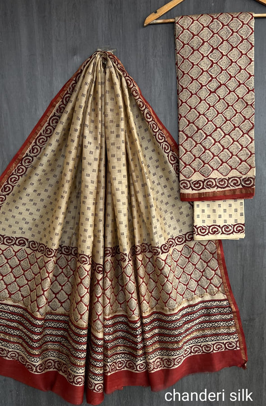 Mathew | hand block printed chanderi sarees