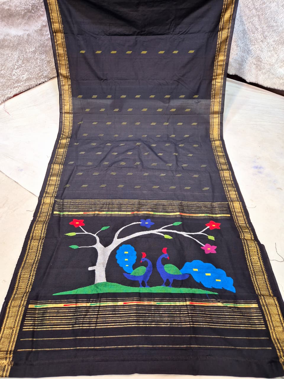 Pure Cotton handwoven paithani saree