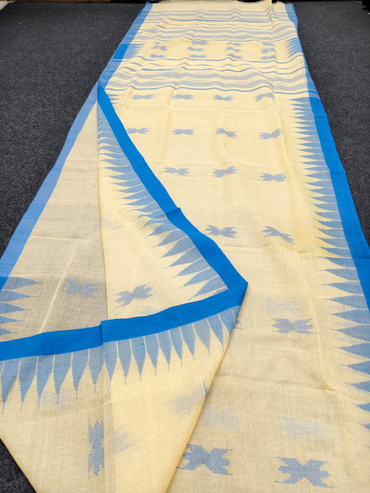 Authentic handloom
 monipuri cotton saree
With bp

