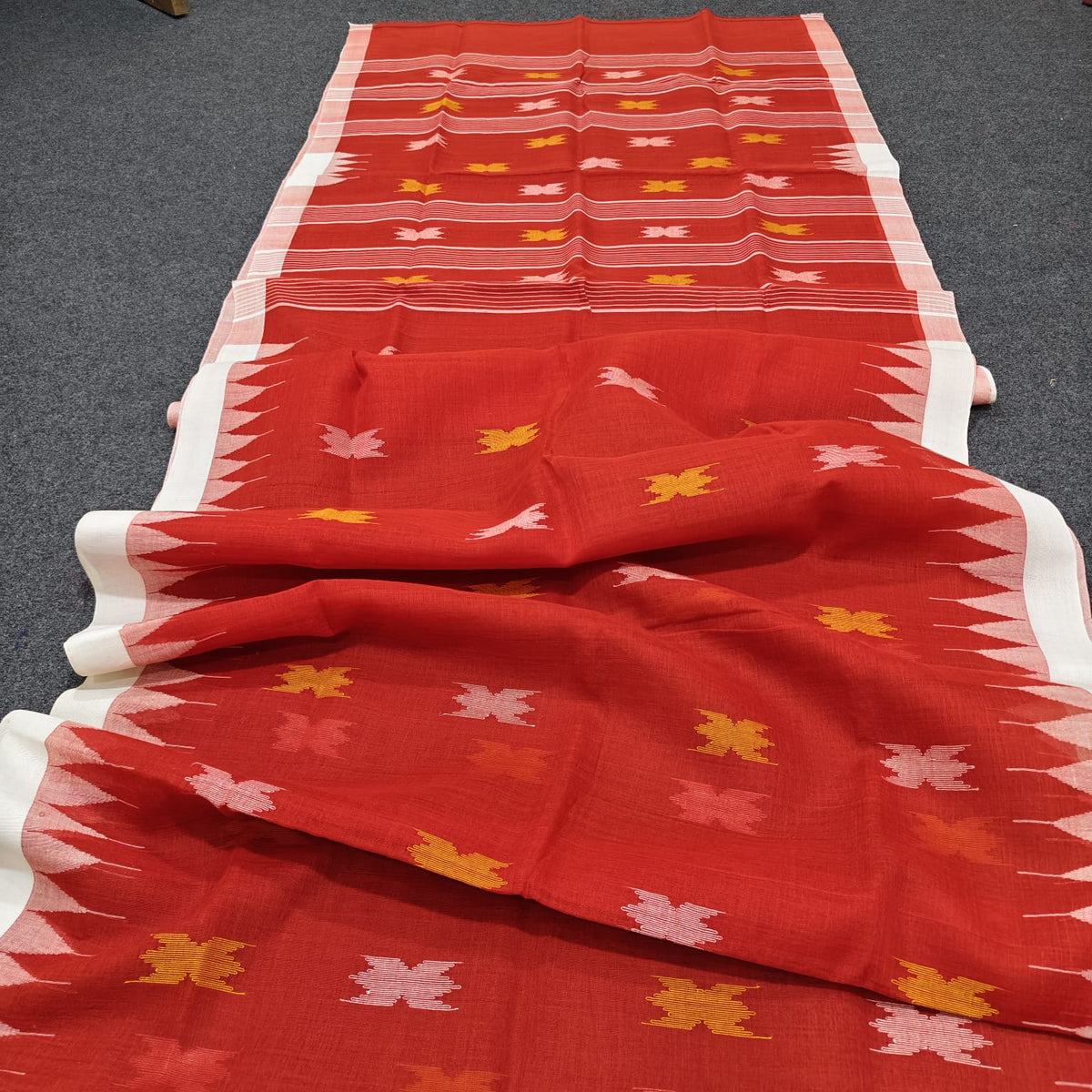 Authentic handloom
 monipuri cotton saree
With bp
