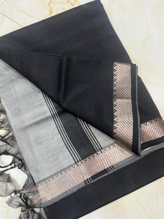 MANGALAGIRI pattu sarees
 with nizam border sarees.

Contrast blouse and pallu.