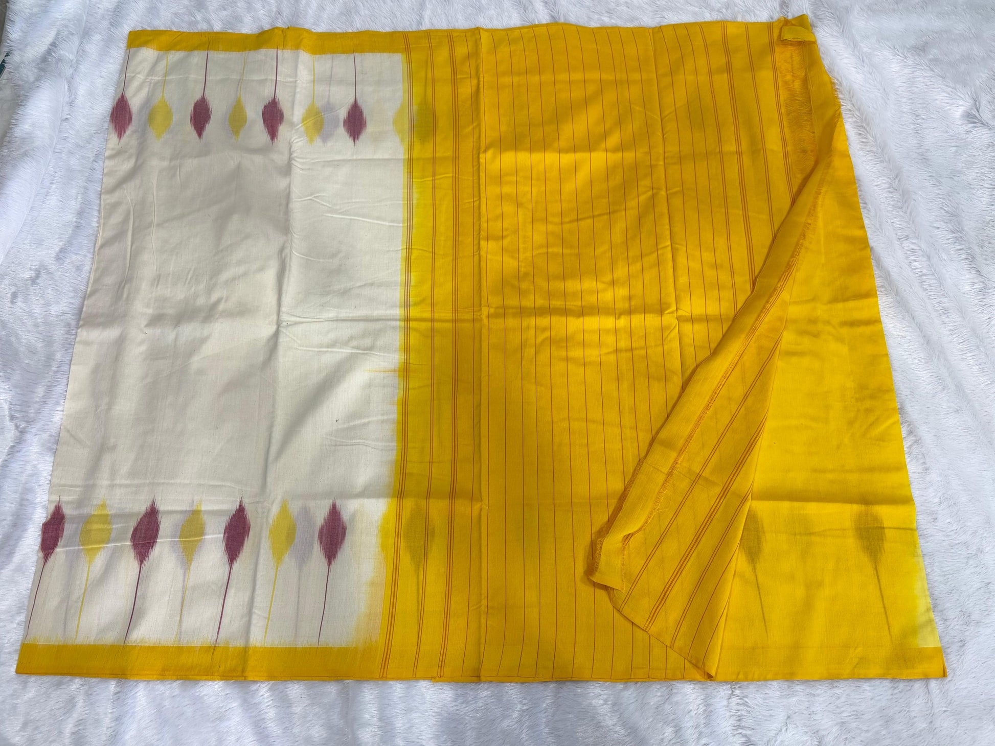New arrivals 
Pure Mercerized  100 count
double ikat cotton  sarees 
With  blouse included with saree