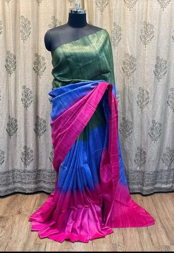 Cyavita | Tussar Ghicha Dyed Saree