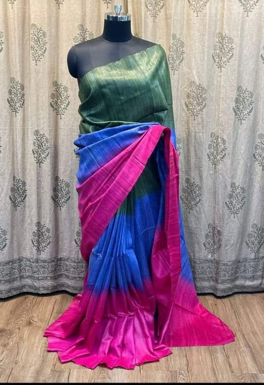 Cyavita | Tussar Ghicha Dyed Saree