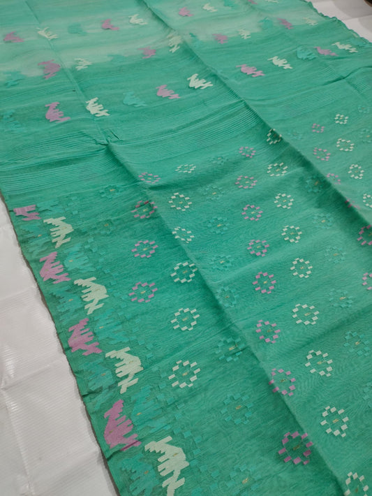 Authentic bangladesi 
half silk jamdani
With bp