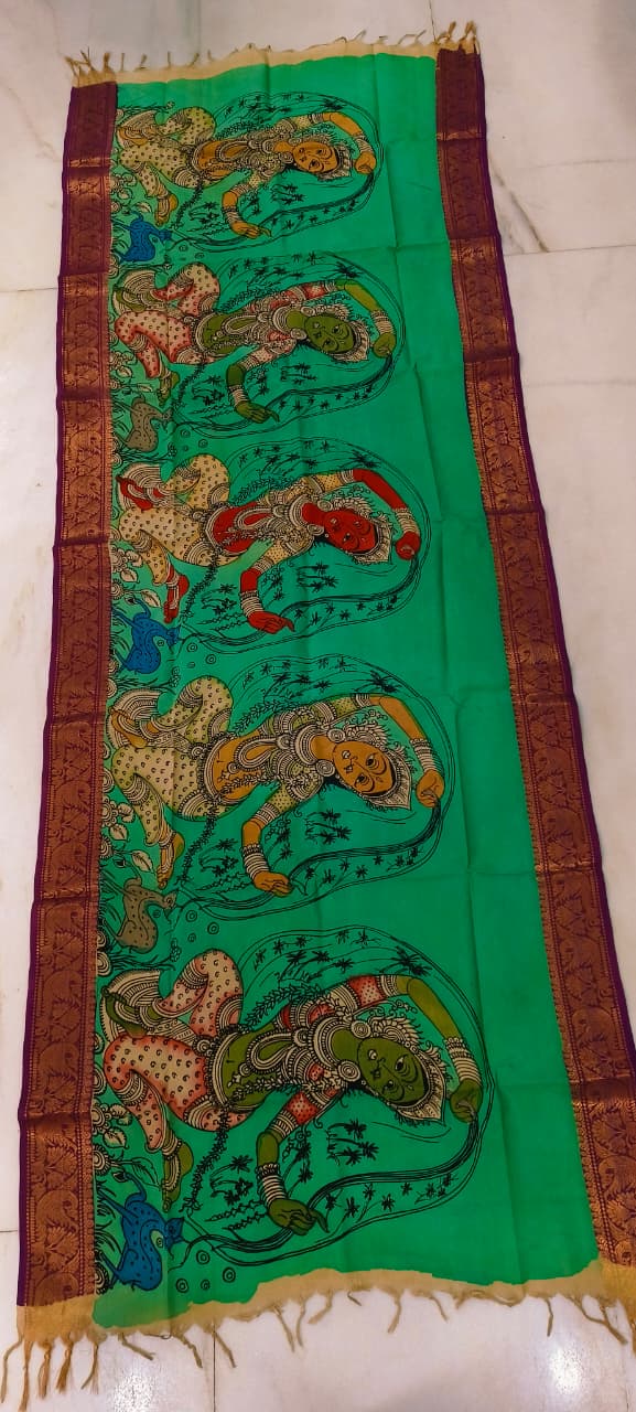 Kritika | Kalamkari Dupatta in Bangalore silk