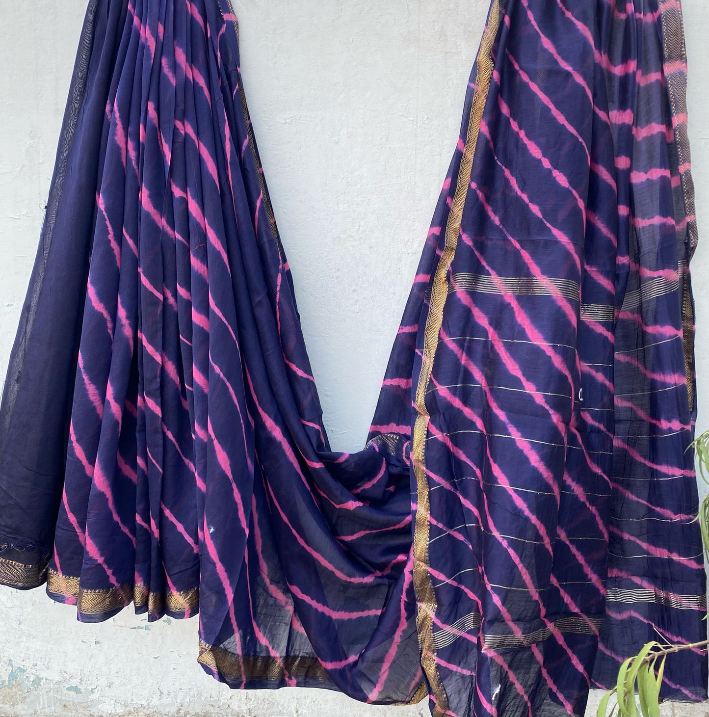 Bathansi | Cotton Silk Saree with Maheshwari border
