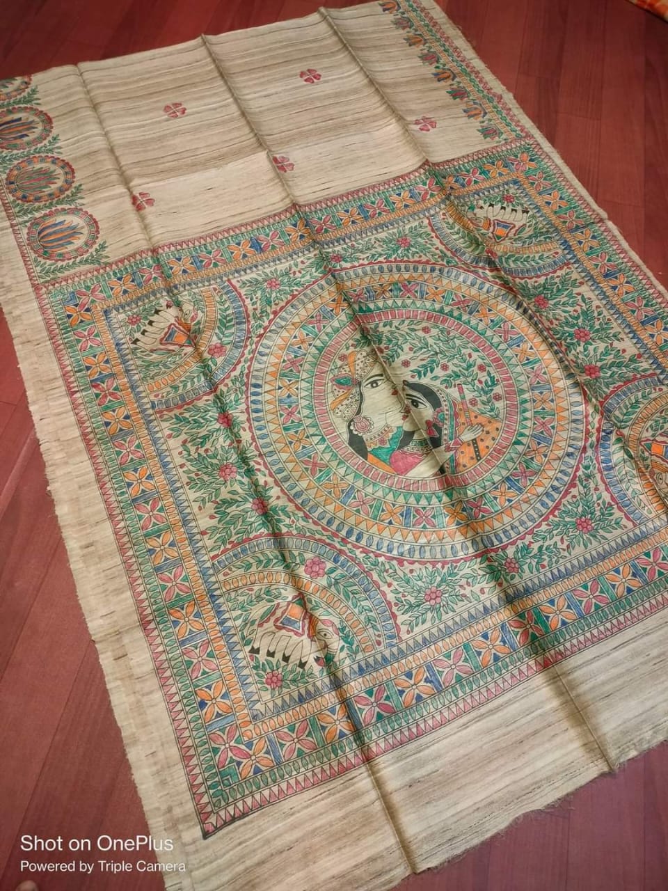 Madhurini | Tussar Saree with madhubani work