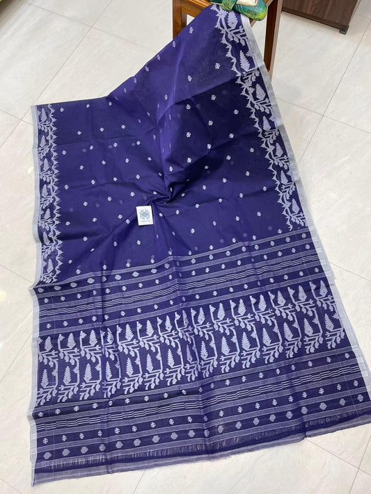 Jatanika | handwoven Cotton Needlework jamdani saree