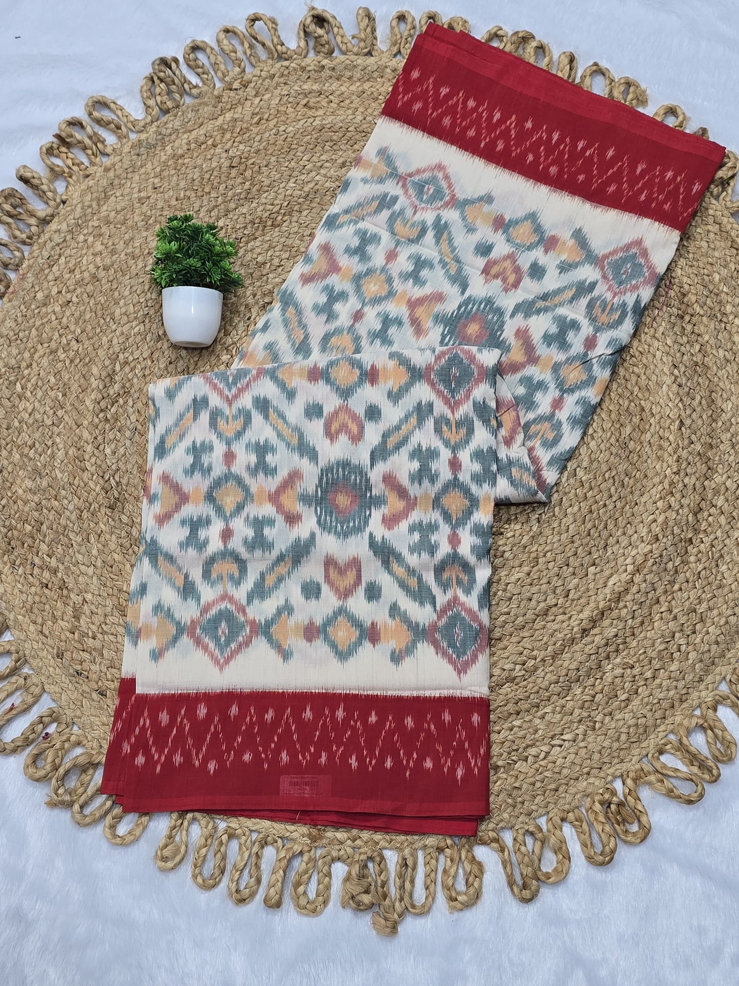 Iba | Pochampalli Cotton Ikat Saree