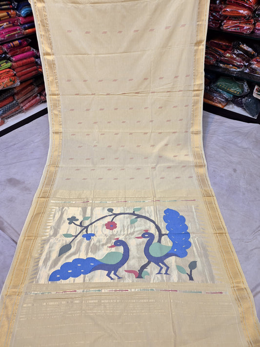 Ovrika | Cotton Handloom Paithani Saree