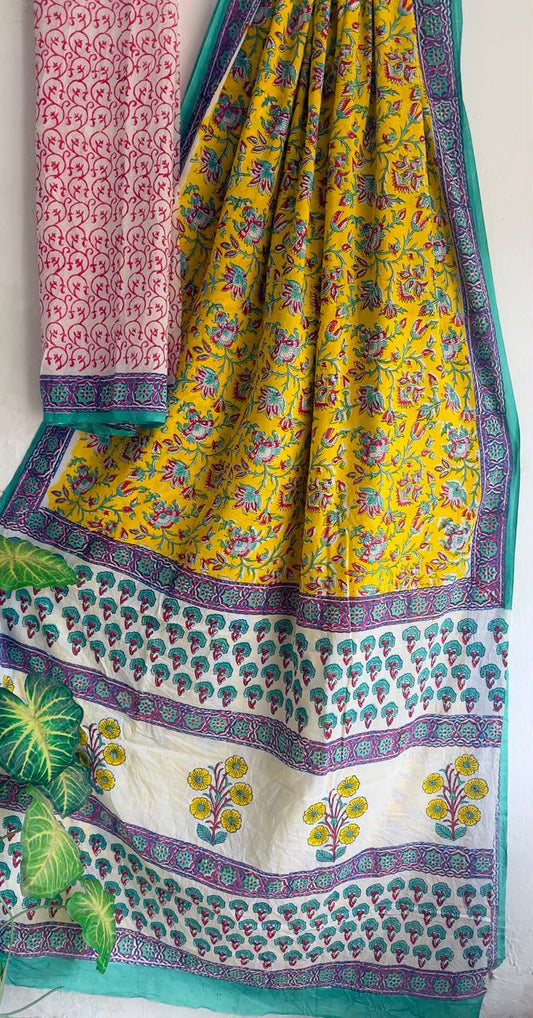 block prints on mul cotton