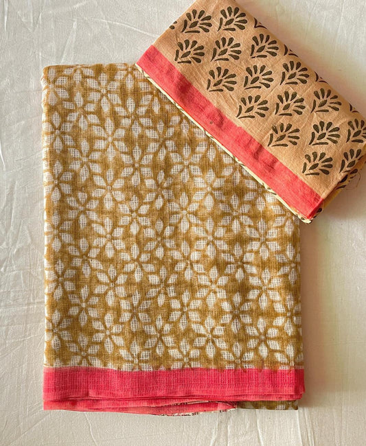 Bhagvath  | block printed by hand on Kota Doria cotton sarees