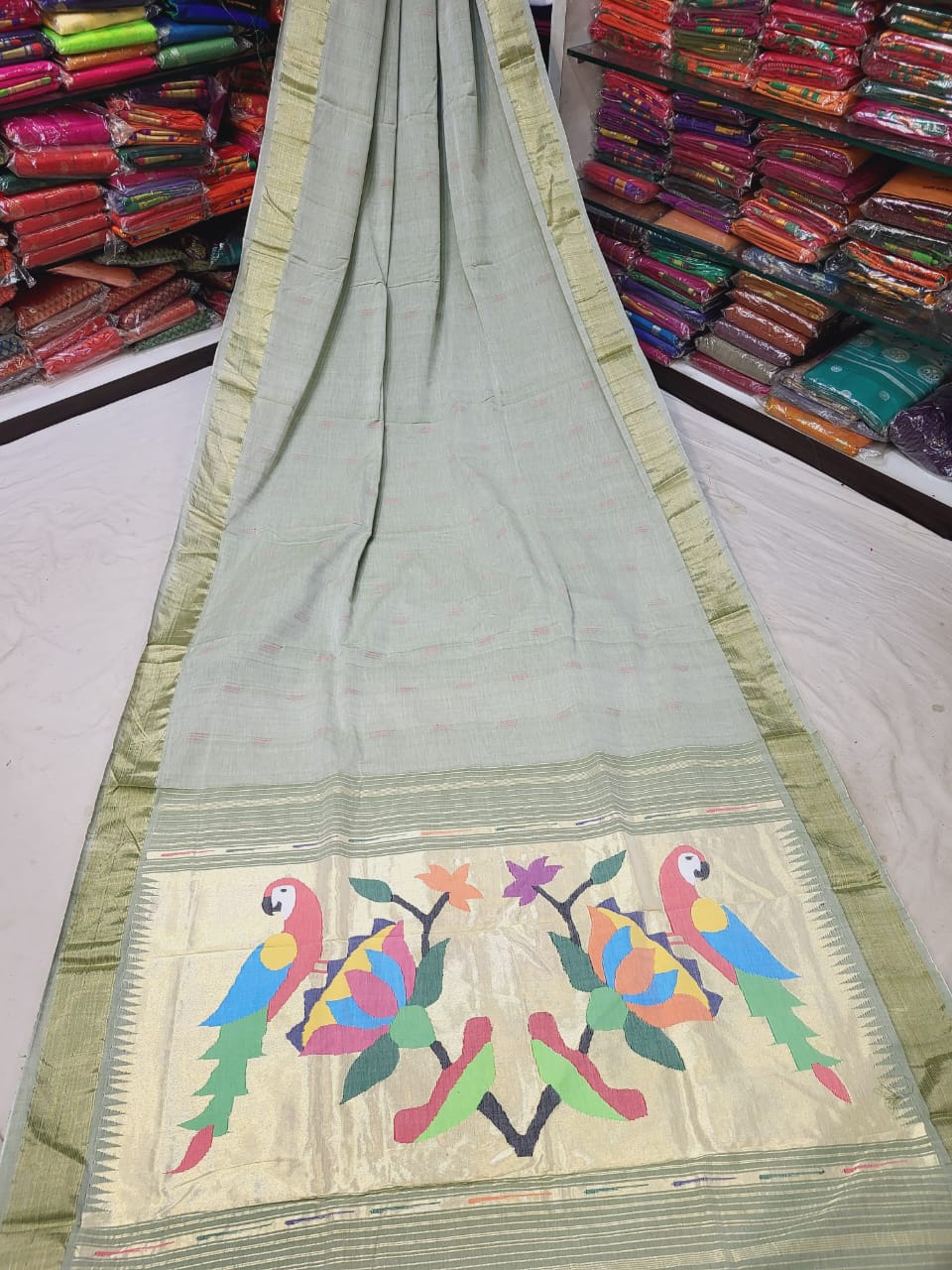 Zansi | Cotton Handloom Paithani Saree