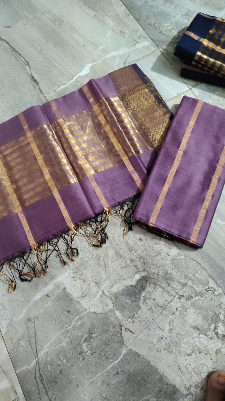 Chhavii | Maheshwari cotton silk fabric set