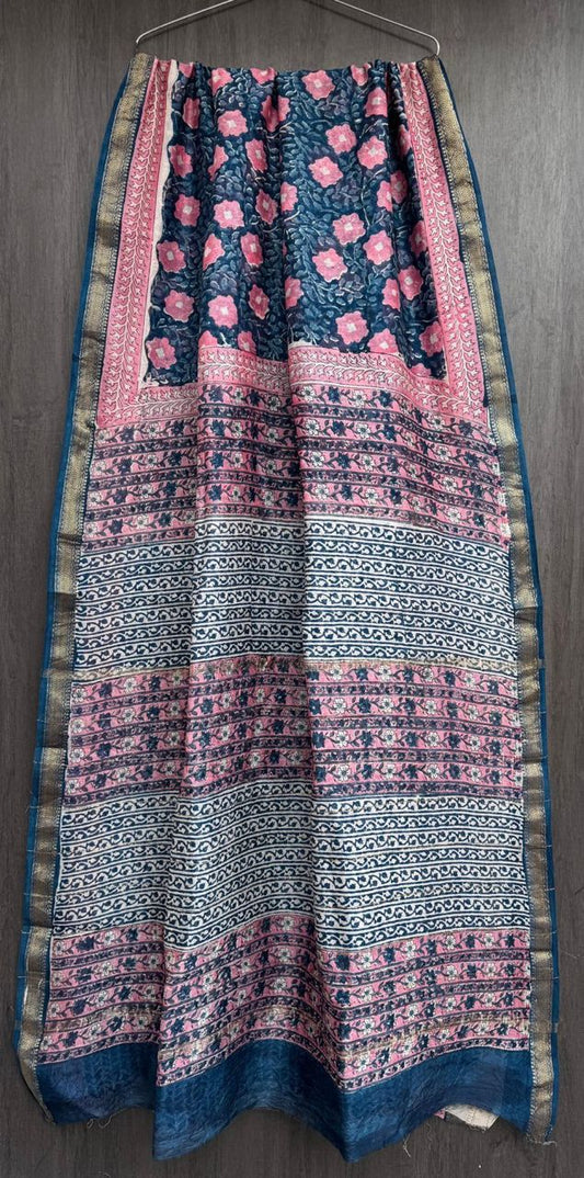 Bhibhisha | Block printed with Maheshwari border