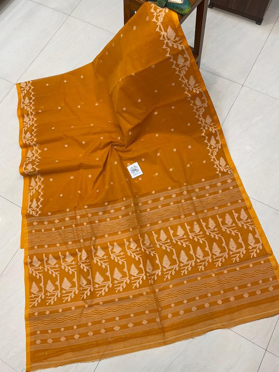 Jasmin | handwoven Cotton Needlework jamdani saree
