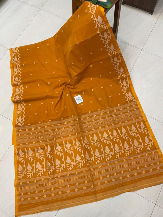 Jasmin | handwoven Cotton Needlework jamdani saree