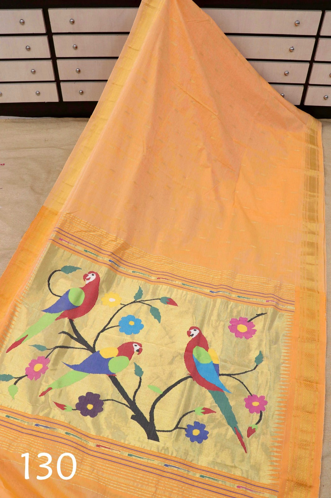 Akshat | Cotton Handloom Paithani Saree