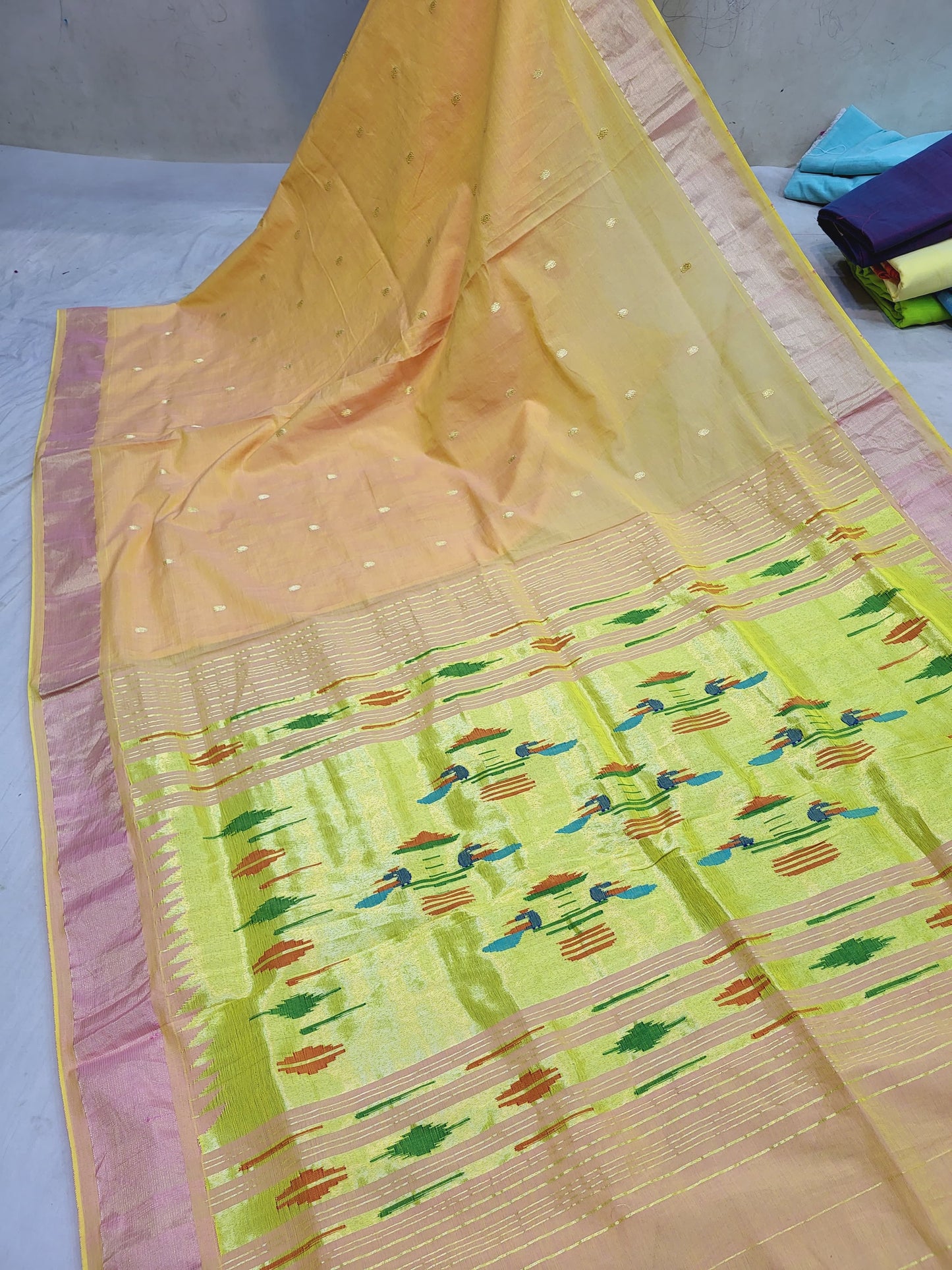 Veekshitha | Cotton Handloom Paithani Saree