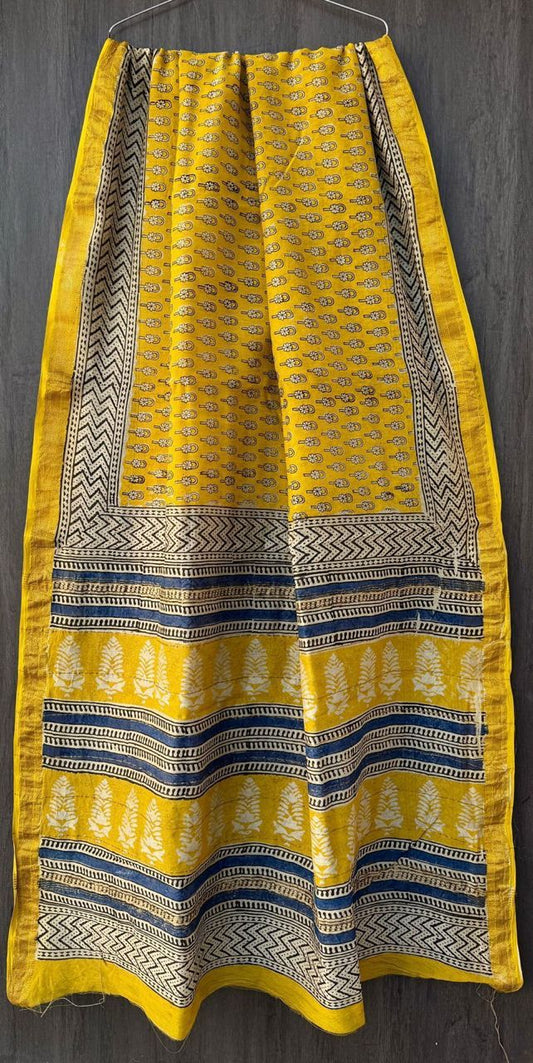 Bhanumati | Block printed with Maheshwari border