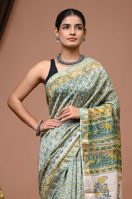 Meera | Block prints on cotton silk