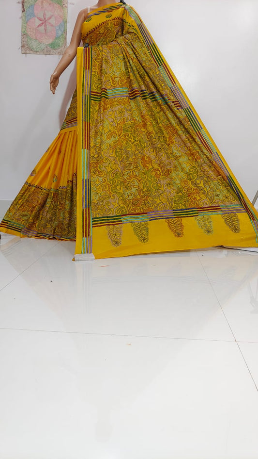 Gunjan | Hand Made Kantha Embroidery on Semi Silk