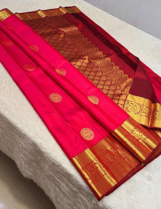 Aartibai | 1G Zari Pure silk kanchipuram saree