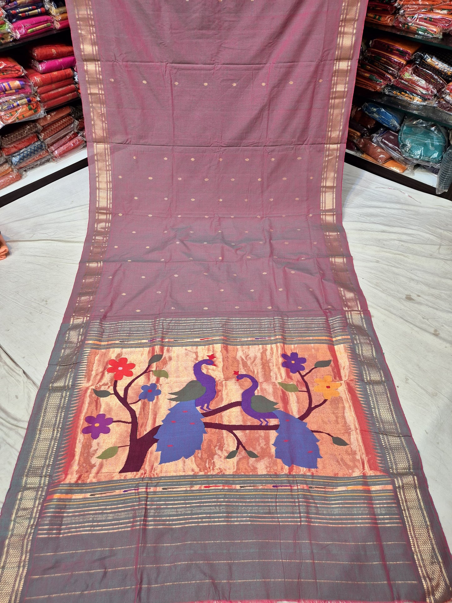 Janvi | Cotton Handloom Paithani Saree