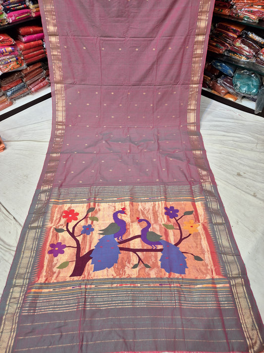 Janvi | Cotton Handloom Paithani Saree