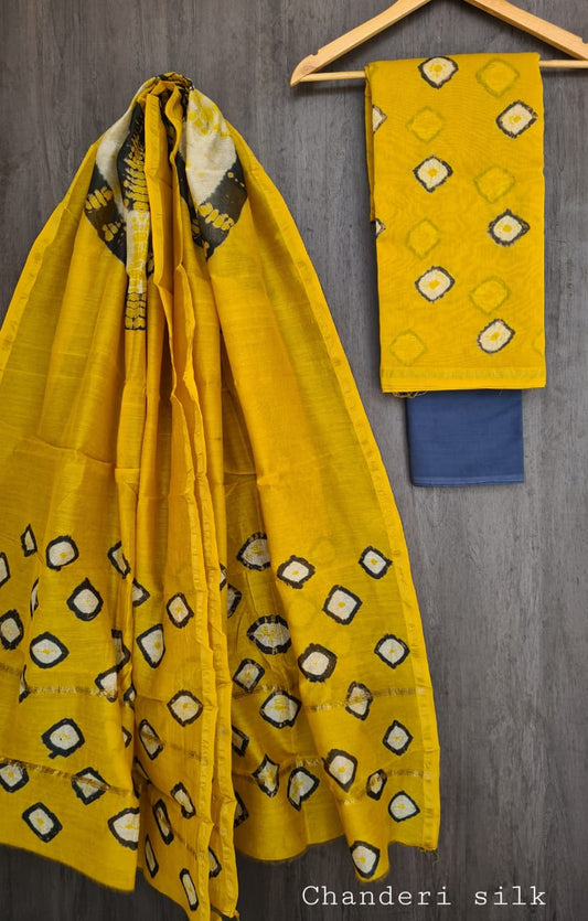 Bhasin | hand block printed chanderi sarees