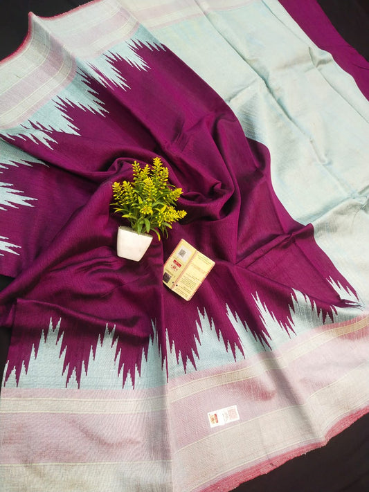 Sarnitha | Raw Silk Temple Border Saree