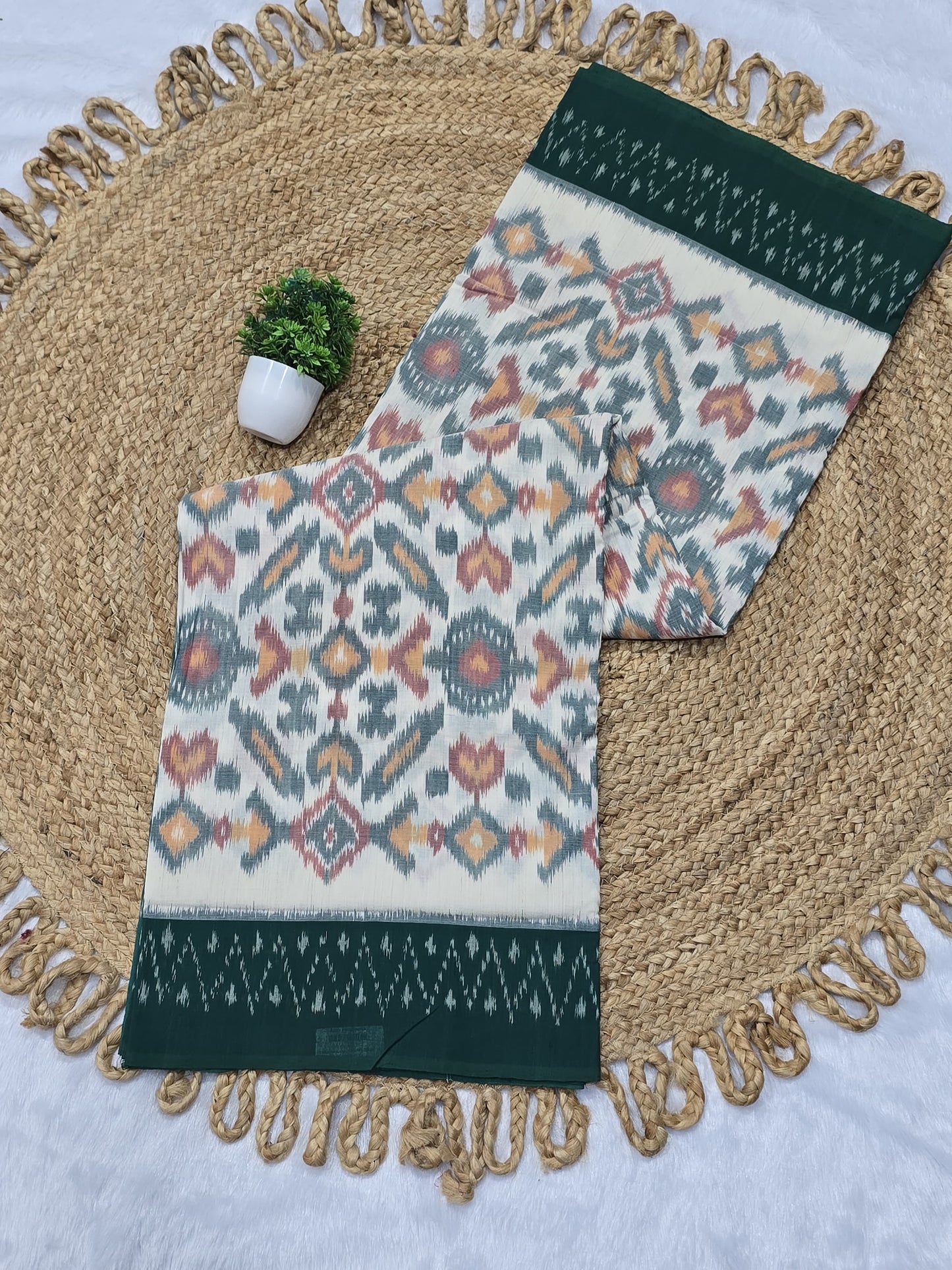 Ikshana | Pochampalli Cotton Ikat Saree