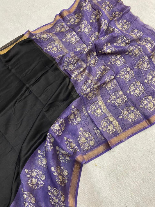 Let’s Wear #ethicallymade✅
🍁Beautifully Crafted Maheshwari Silk Saree  collection🍁
 Specially Designed in Bagru  jahota rapid dabu hand block print
100% Natural Dye
Fabric : Maheshwari Silk 
Length : 5.5 Meters
Blouse Piece : 0.90 Meter
