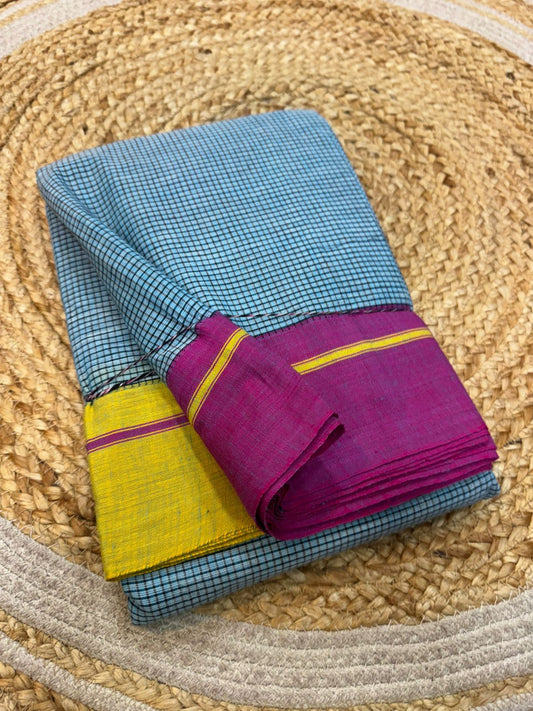 *Patteda anchu with Handloom mark New Designs* 

Pure cotton handwoven *patteda aanchu* 
saree With Running Blouse same as body
