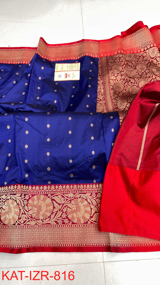 Pure Handloom banarasi KATAN **Checks +Meenakari* SAREE
                *KATAN Checks + Meenakari*
Silk Sarees with antique Jari 
*Rich Pallu
*  Blouse with Border
* Smooth & Soft Fabric