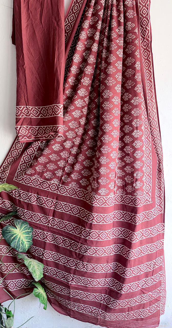 block prints on mul cotton