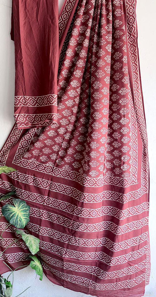 block prints on mul cotton